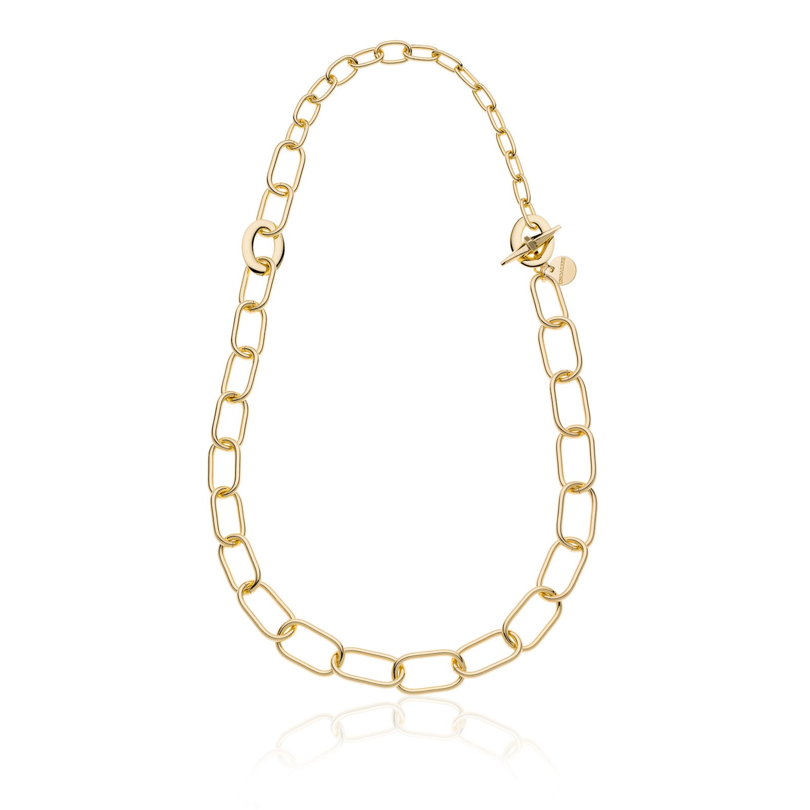 Collana Donna Unoaerre Bronzo Dorato Maglia Anelli Decrescenti 549535